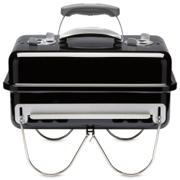 Weber Go-Anywhere bærbar brikett- og kullgrill i svart med sammenleggbare ben