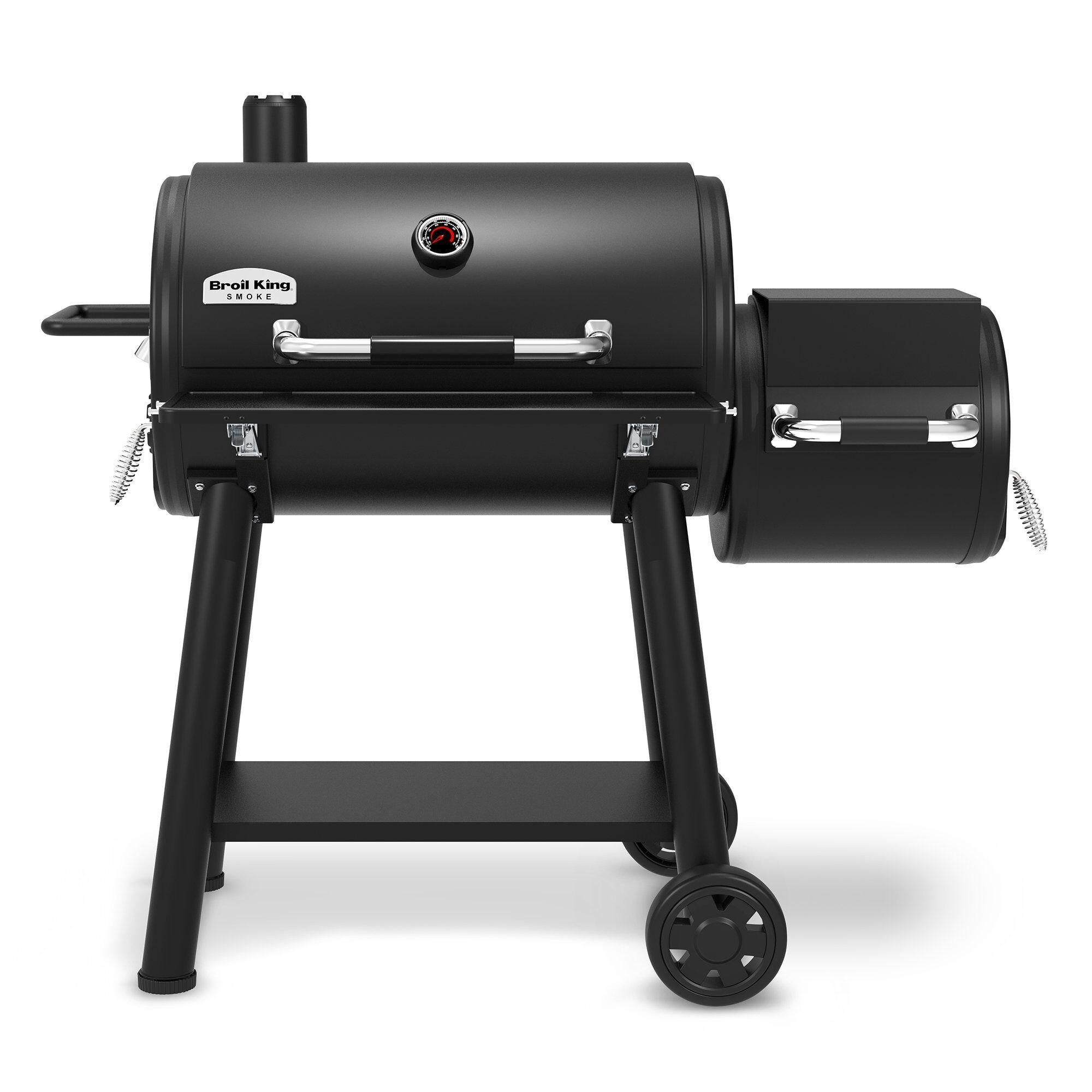 Broil King Offset Smoker 500 sidefyrt vedrøyker i sort stål