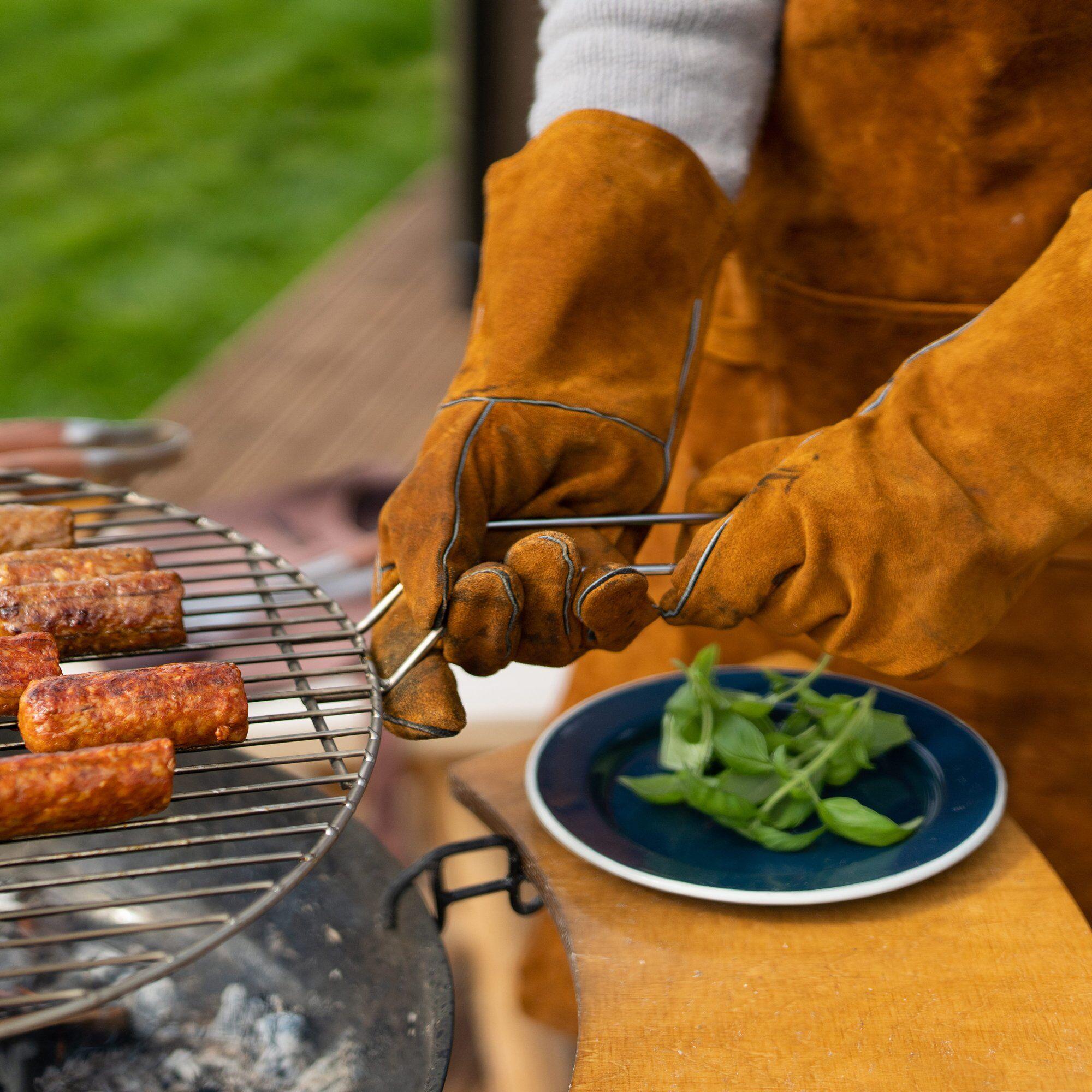 Espegard grillhansker i lær, budsjettvennlig modell