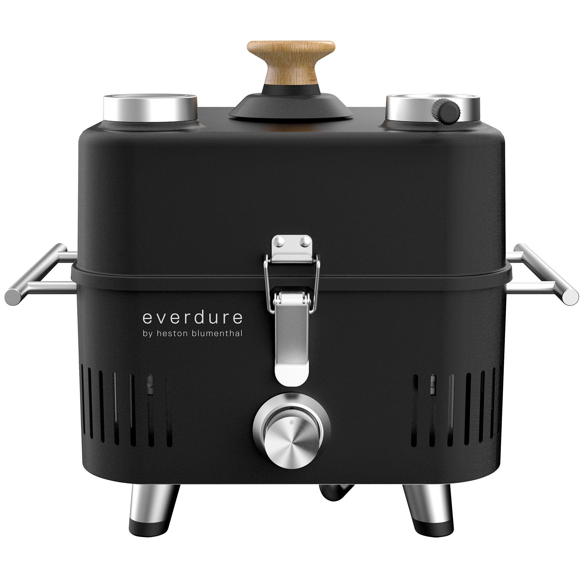 Everdure Cube Proflame 360 svart bærbar gassgrill med treknott