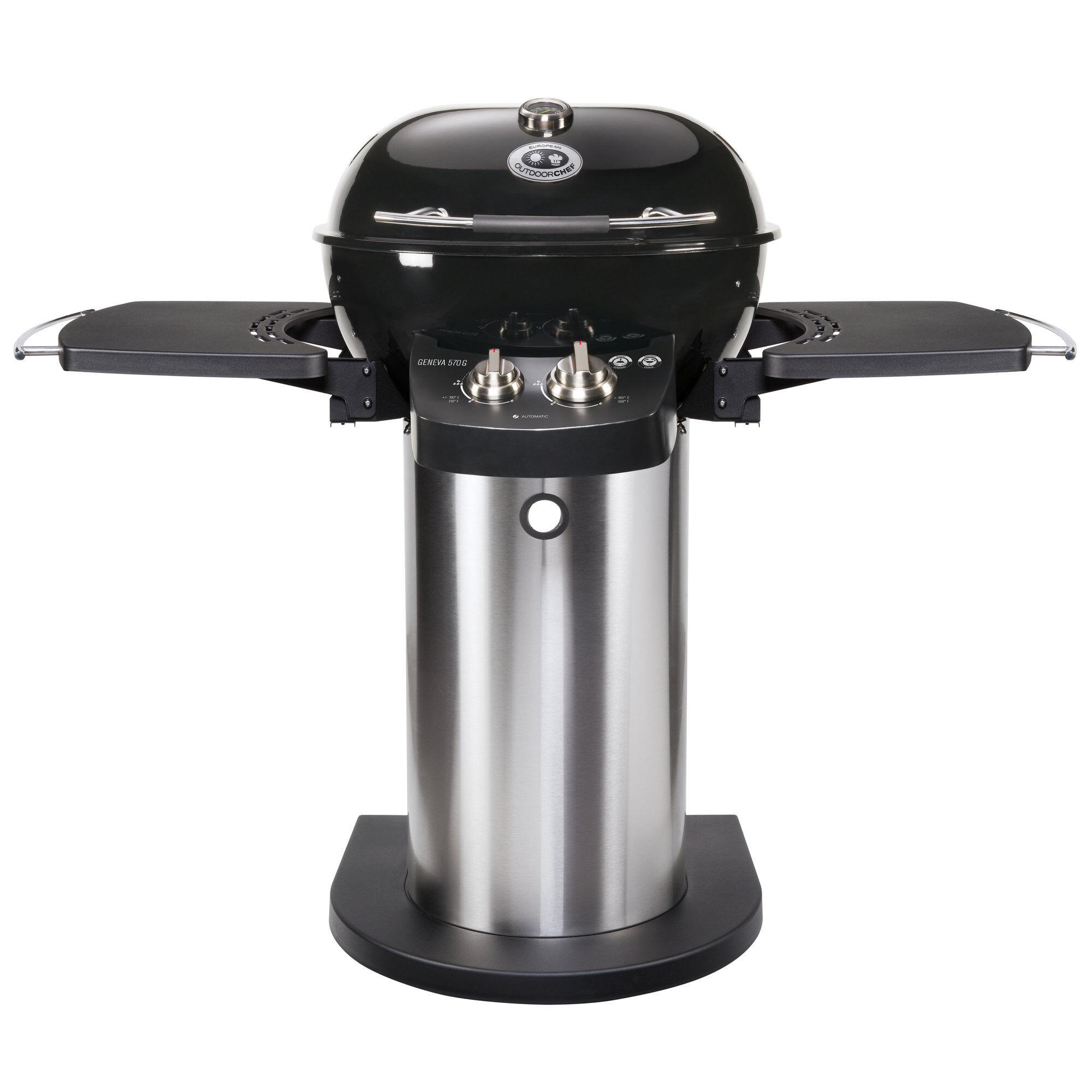 Outdoorchef Geneva 570 G Black rund gassgrill med EASY FLIP-trakt
