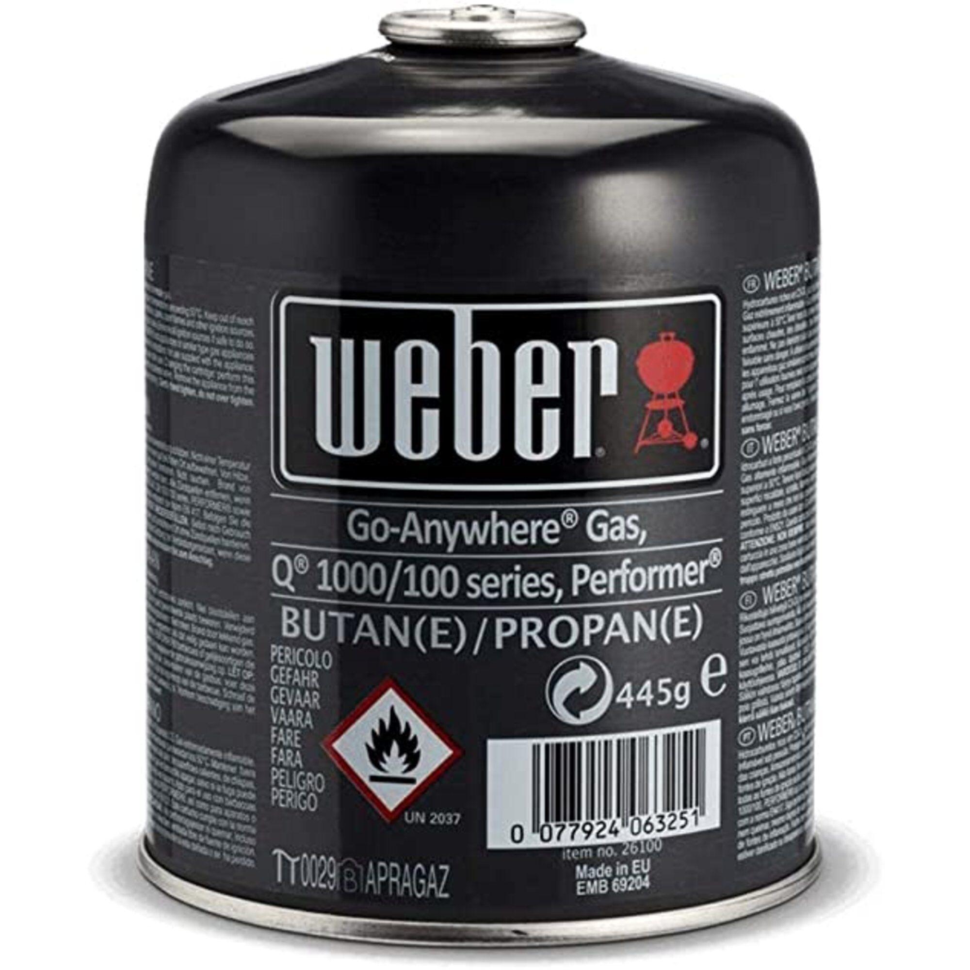 Weber gassflaske portabel 445 gram til bærbar grill