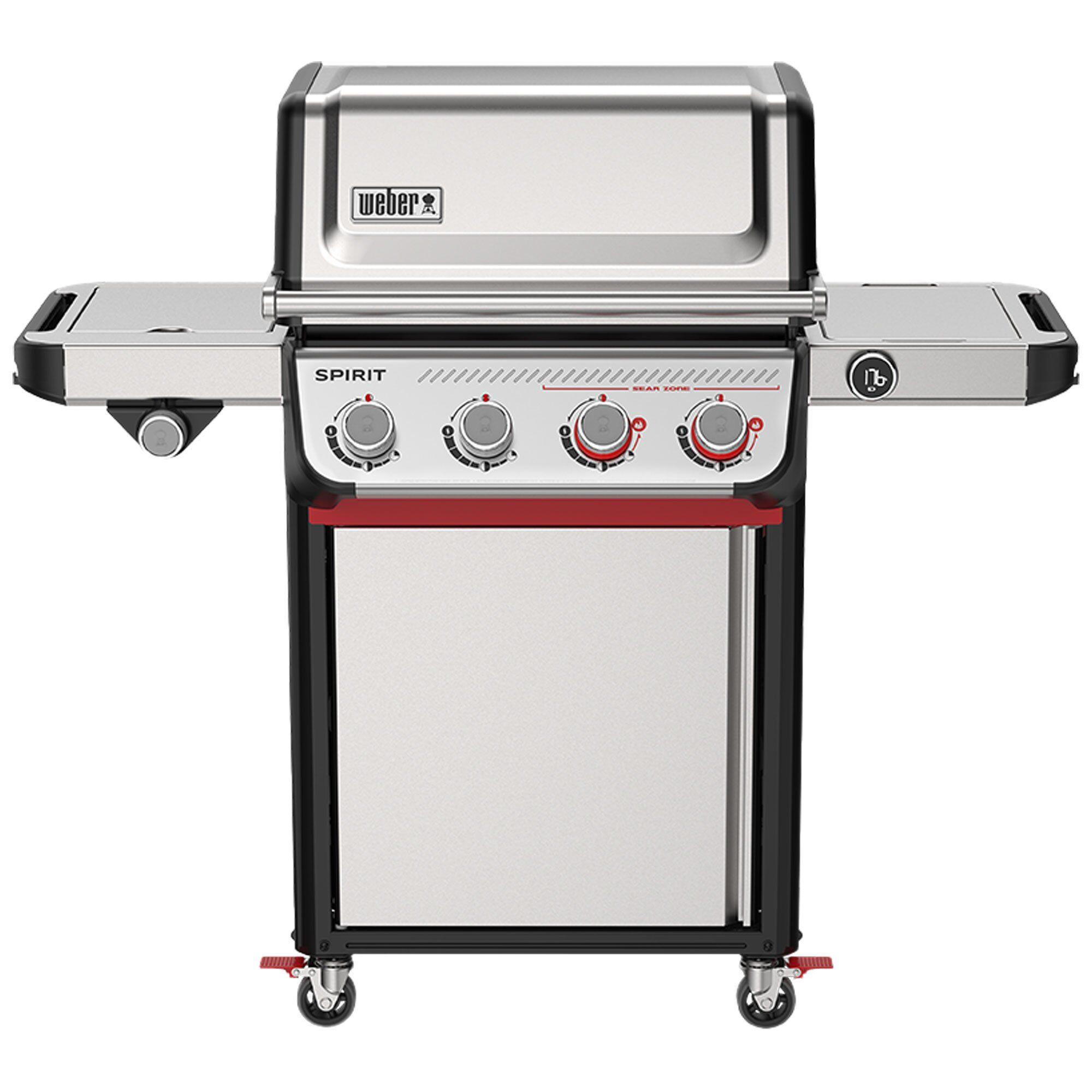Weber Spirit SP-435 gassgrill i rustfritt stål med sidebrenner