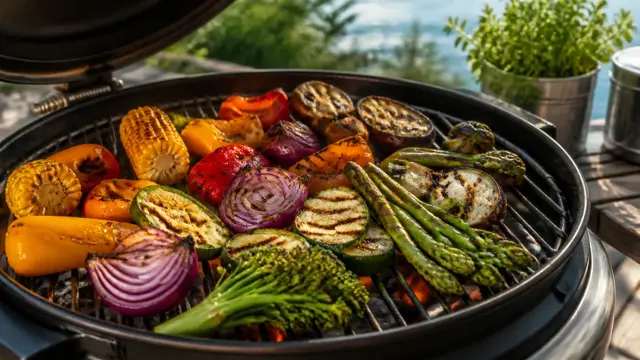 Grille grønnsaker: teknikk og tilbehør